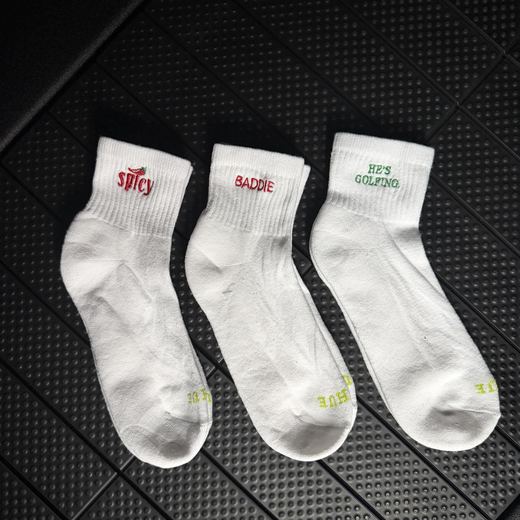 Quarter socks flat lay